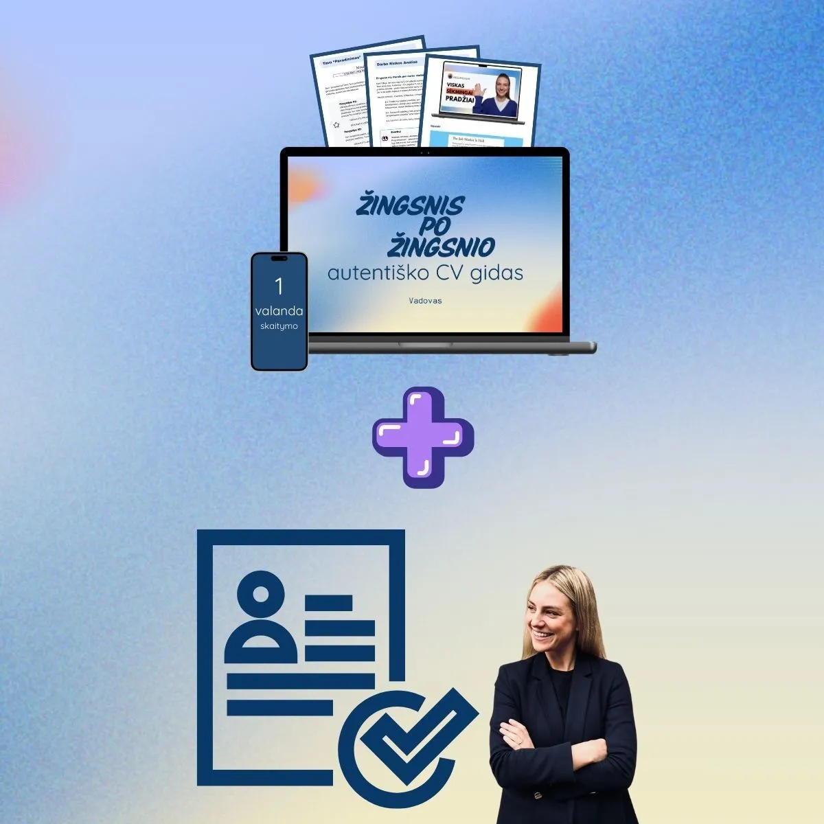 Autentiško CV gidas + profesionali cv peržiūra vadovas