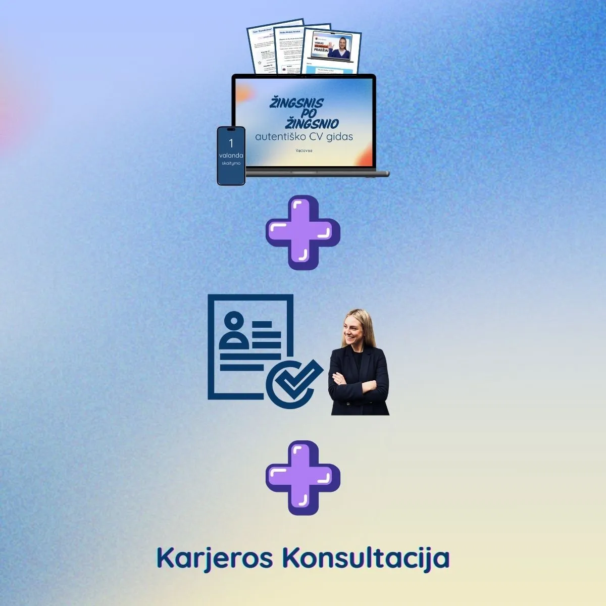 Gidas + CV peržiūra + karjeros konsultacija (vadovas)